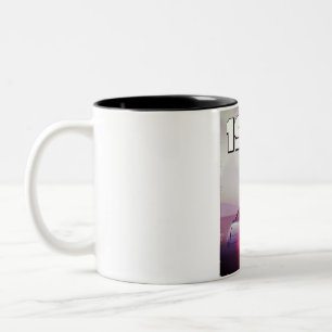 1985 vintage supercar poster Two-Tone coffee mug