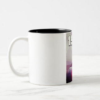 1985 vintage supercar poster Two-Tone coffee mug