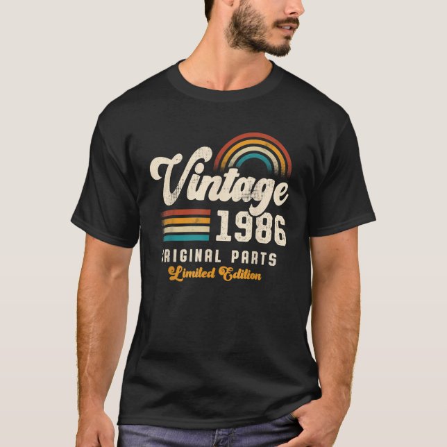 1986 Born in 1986 40 Year Old Birthday 40th T-Shirt (Front)