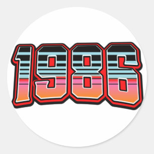 1986 CLASSIC ROUND STICKER