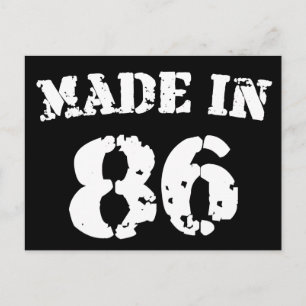 1986 Made In 86 Postcard