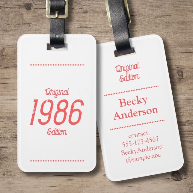 1986 Original Edition Luggage Tag (Creator Uploaded)