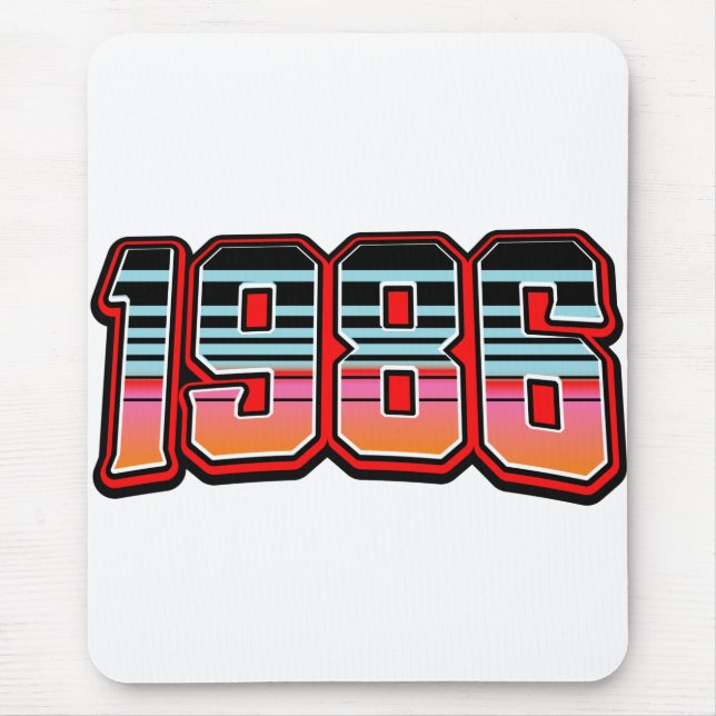 1986 T-Shirt Mouse Mat (Front)