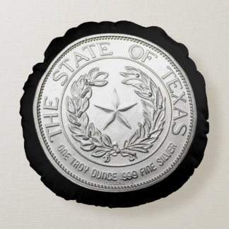 1986 The State of Texas Silver Round Cushion
