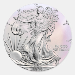 1986 U.S. Silver Eagle Classic Round Sticker