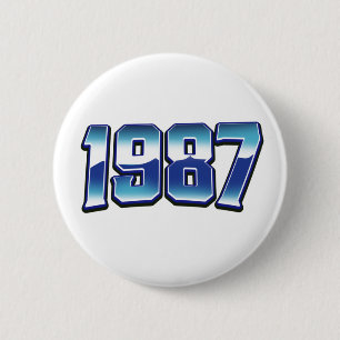 1987 6 CM ROUND BADGE