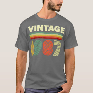 1987 Birthday Vintage Retro 34 years old Design  T-Shirt