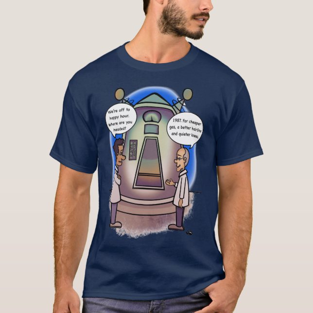 1987 Going Back In Time Men's Blue T-Shirt (Front)