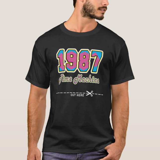 1987  Retro Time Machine Class Reunion T-Shirt (Front)