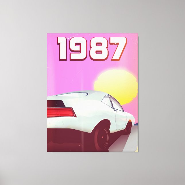 1987 sportscar poster canvas print (Front)