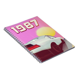 1987 sportscar poster notebook