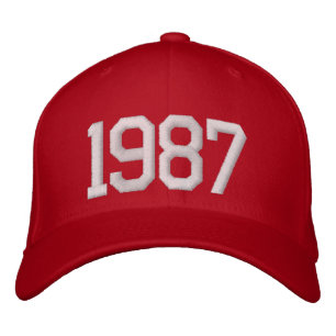 1987 Year Embroidered Hat