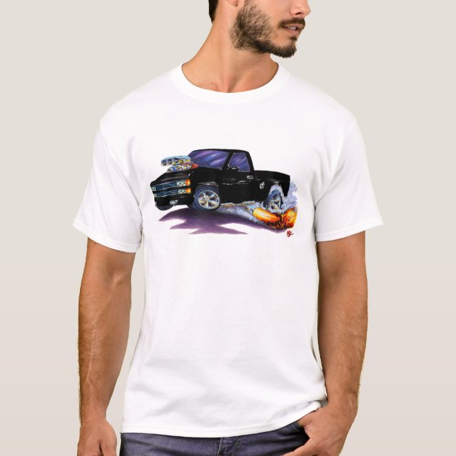 1988-98 Silverado Black Truck T-Shirt (Front)