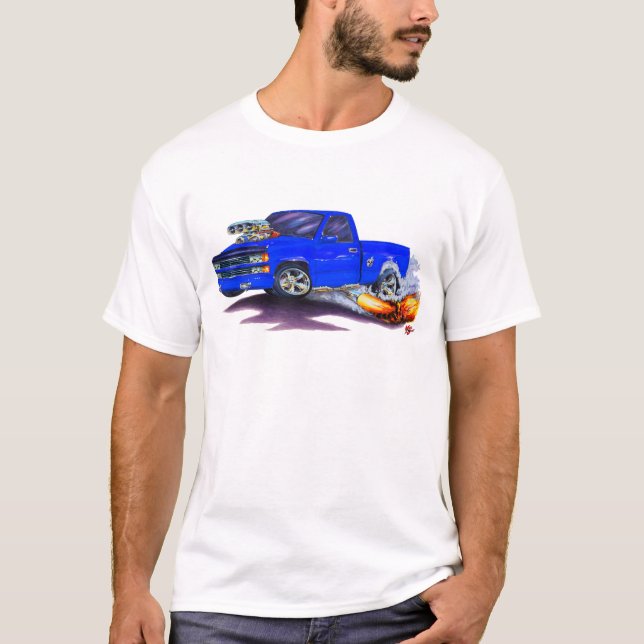 1988-98 Silverado Blue Truck T-Shirt (Front)