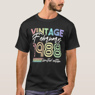 1988 Birthday Design For Women Birthday February 1 T-Shirt