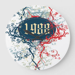 1988 Birthday Year or Since 1988 or Made in 1988 Large Clock