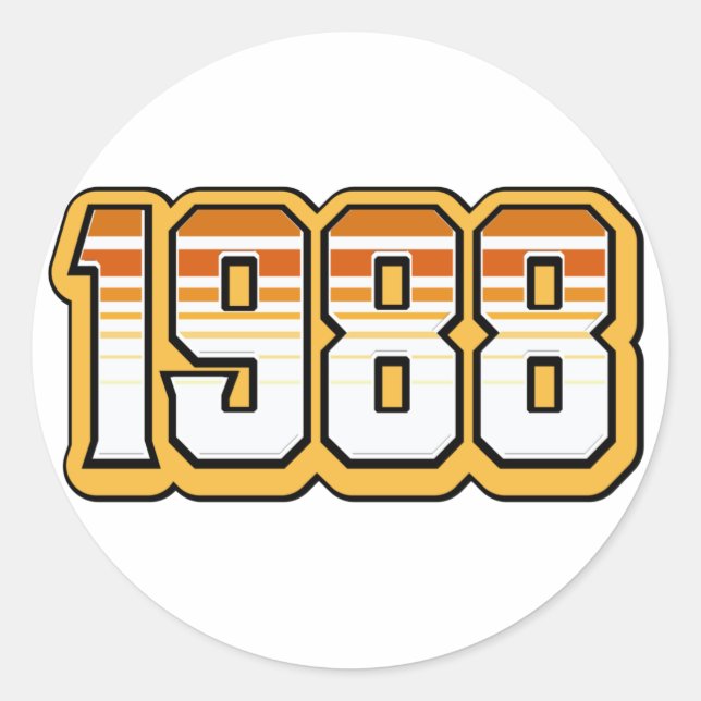 1988 CLASSIC ROUND STICKER (Front)
