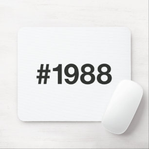 1988 Hashtag 37 Birthday Anniversary Mouse Mat