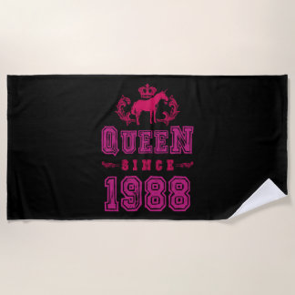 1988 Queen Unicorn Beach Towel