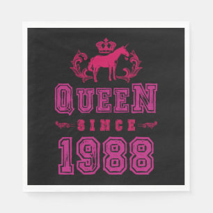 1988 Queen Unicorn Napkin