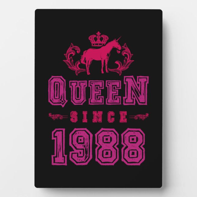 1988 Queen Unicorn Plaque (Front)