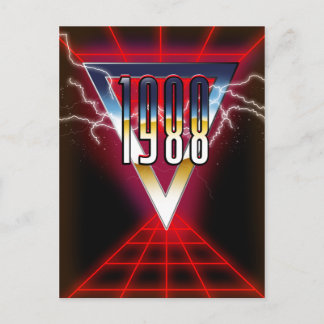 1988 Tech noir graphic Postcard