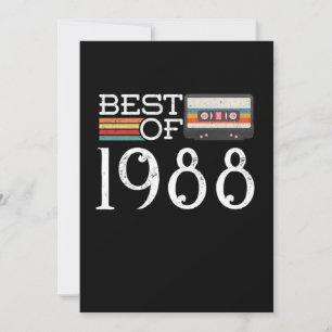1988 Vintage 22 nd Birthday Anniversary Gift Invitation