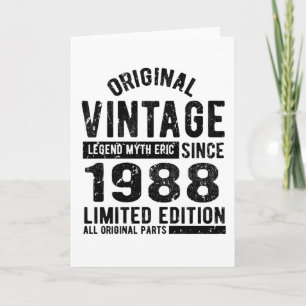 1988 Vintage Birthday Card