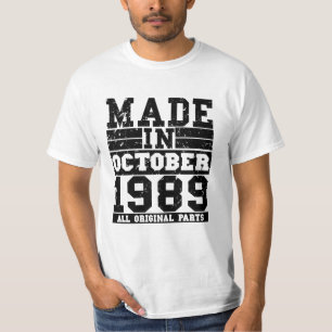 1989 Birthday october Vintage Saying T-Shirt