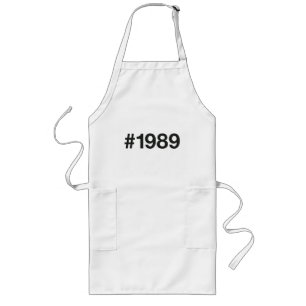 1989 Hashtag 36 Birthday Anniversary Long Apron