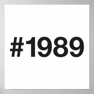 1989 Hashtag 36 Birthday Anniversary Poster