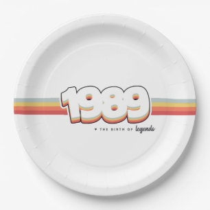 1989 The birth of legends Paper Plate
