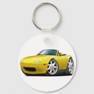 1990-98 Miata Yellow Car Key Ring