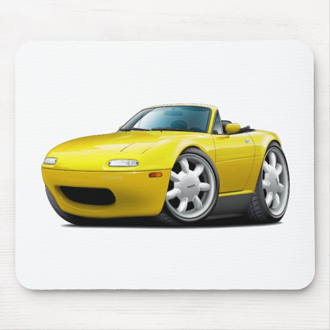 1990-98 Miata Yellow Car Mouse Mat (Front)