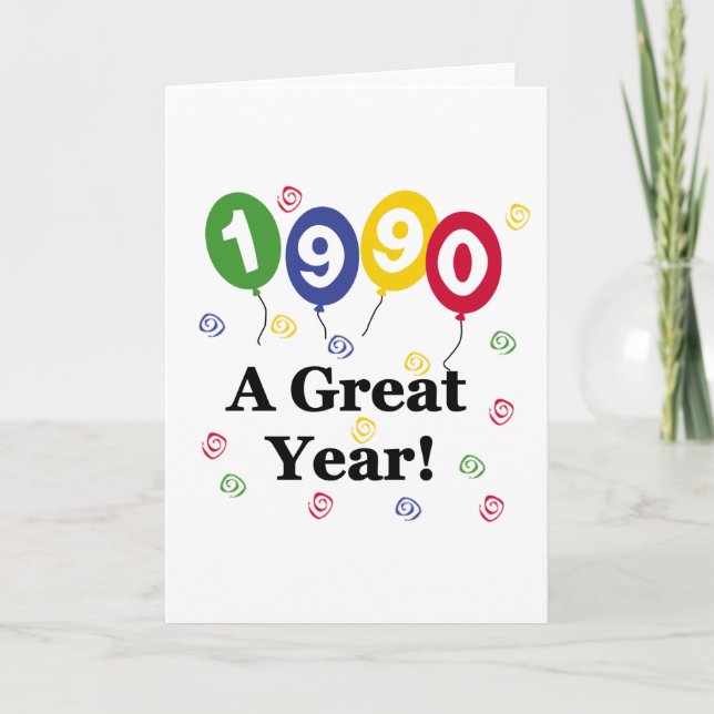 1990 A Great Year Birthday Card (Front)