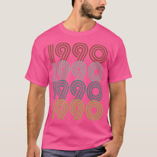 1990 Birth Year Retro Style T-Shirt