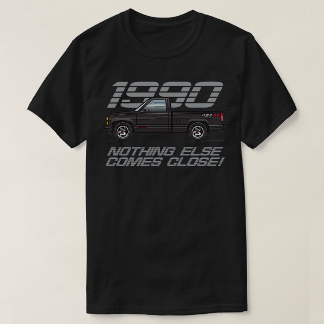 1990 Black 454SS  T-Shirt (Design Front)