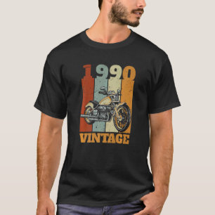 1990 Born Vintage Motorcycle Biker Motorcyclist T-Shirt