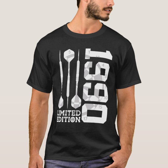 1990 DARTS 32nd BIRTHDAY T-Shirt (Front)