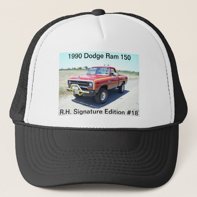 1990 Dodge Ram 150 Rod Hall Signature Edition #18 Trucker Hat (Front)