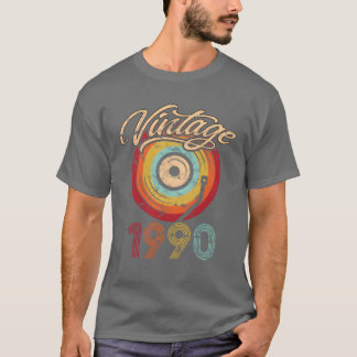 1990 Geburtstag Vinyl Vintage funny T-Shirt