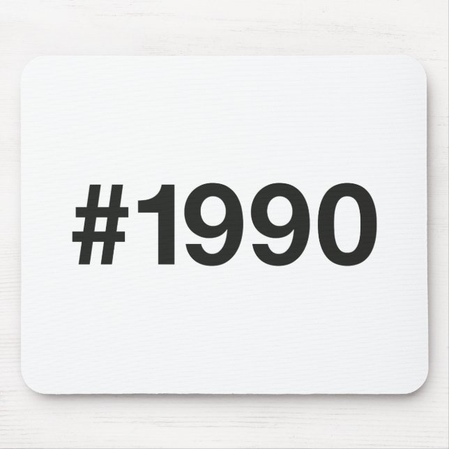 1990 Hashtag 35 Birthday Anniversary Mouse Mat (Front)
