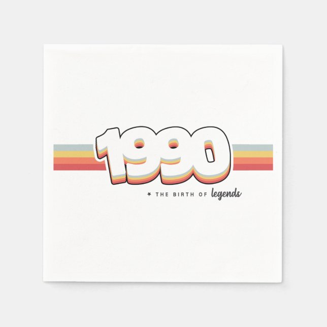 1990 The birth of legends Napkin (Front)