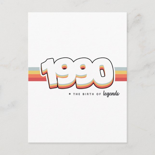 1990 The birth of legends Postcard (Front)