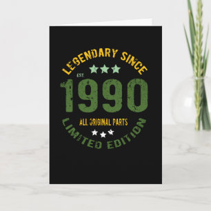 1990 Vintage Birthday Card