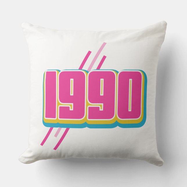 1990 vintage text cushion (Front)