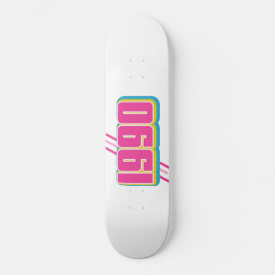 1990 vintage text skateboard