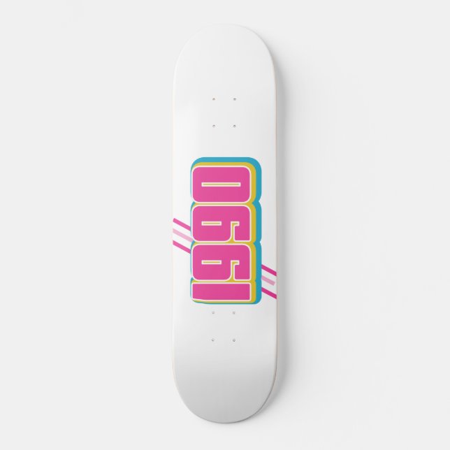 1990 vintage text skateboard (Front)