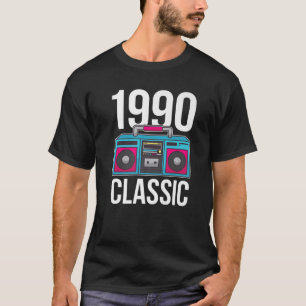 1990 Year Of Birth I Retro Boombox B-Day T-Shirt