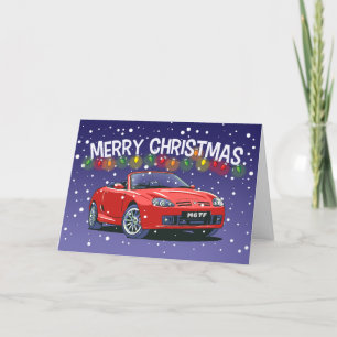 1990's British Sports Car Christmas Card